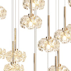 NLK13619 Paris24 Light Round Pendant French Gold Crystal