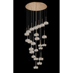 NLK13619 Paris24 Light Round Pendant French Gold Crystal