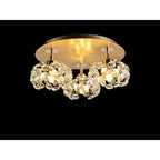 NLK15409 Paris 3 Light Flush Ceiling Light French Gold Crystal