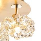 NLK15409 Paris 3 Light Flush Ceiling Light French Gold Crystal