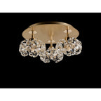 NLK15409 Paris 3 Light Flush Ceiling Light French Gold Crystal