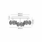 NLK15419 Paris 5 Light Flush Ceiling Light French Gold Crystal