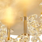 NLK15419 Paris 5 Light Flush Ceiling Light French Gold Crystal