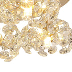 NLK15419 Paris 5 Light Flush Ceiling Light French Gold Crystal
