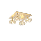 NLK15439 Paris 4 Light Flush Ceiling Light French Gold Crystal