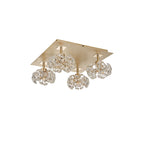 NLK15439 Paris 4 Light Flush Ceiling Light French Gold Crystal
