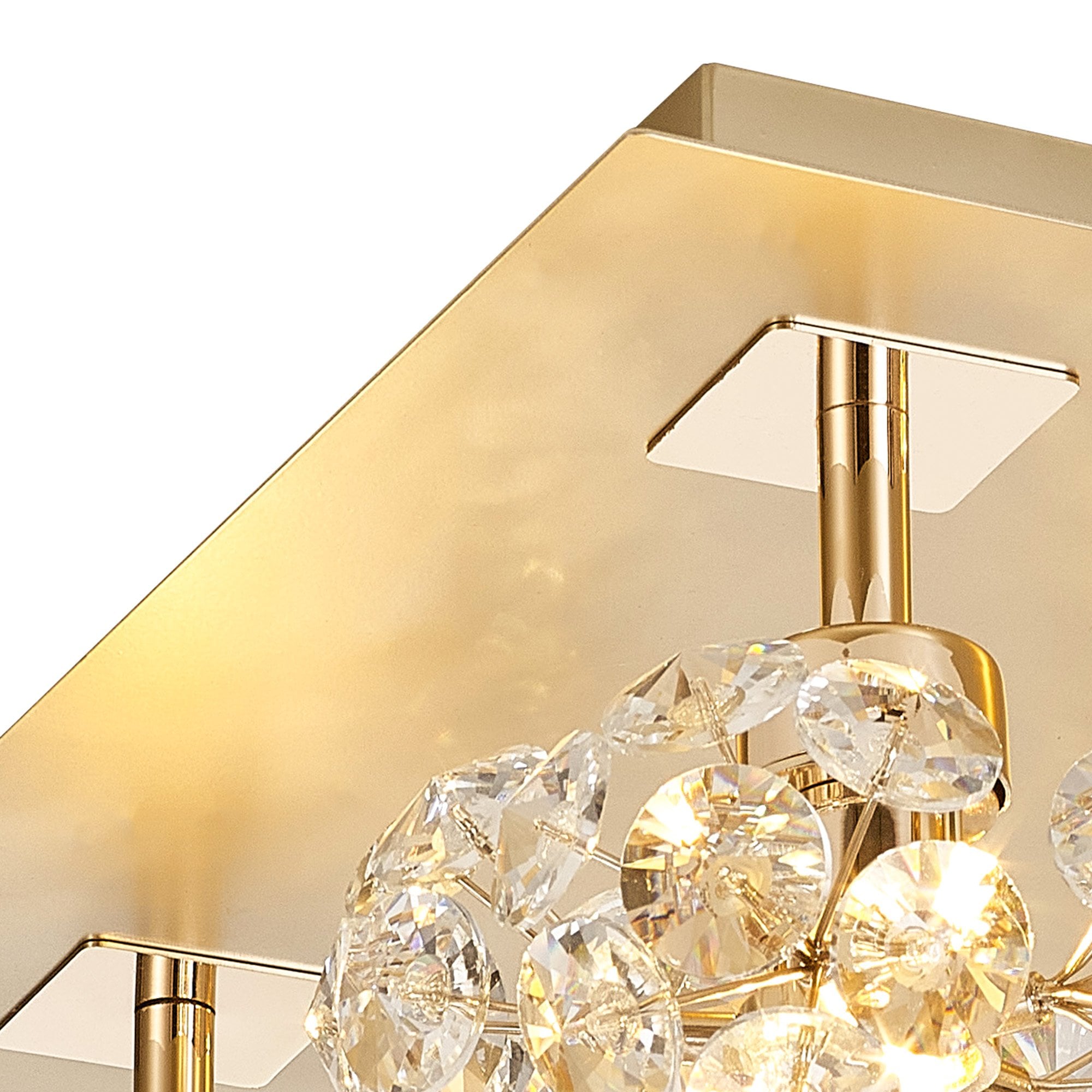 NLK15439 Paris 4 Light Flush Ceiling Light French Gold Crystal