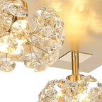 NLK15439 Paris 4 Light Flush Ceiling Light French Gold Crystal