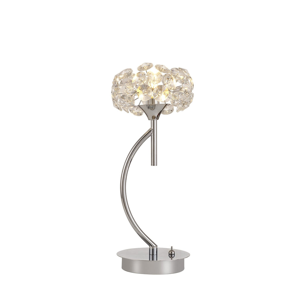 NLK15449 Paris 1 Light Table Lamp Polished Chrome Crystal