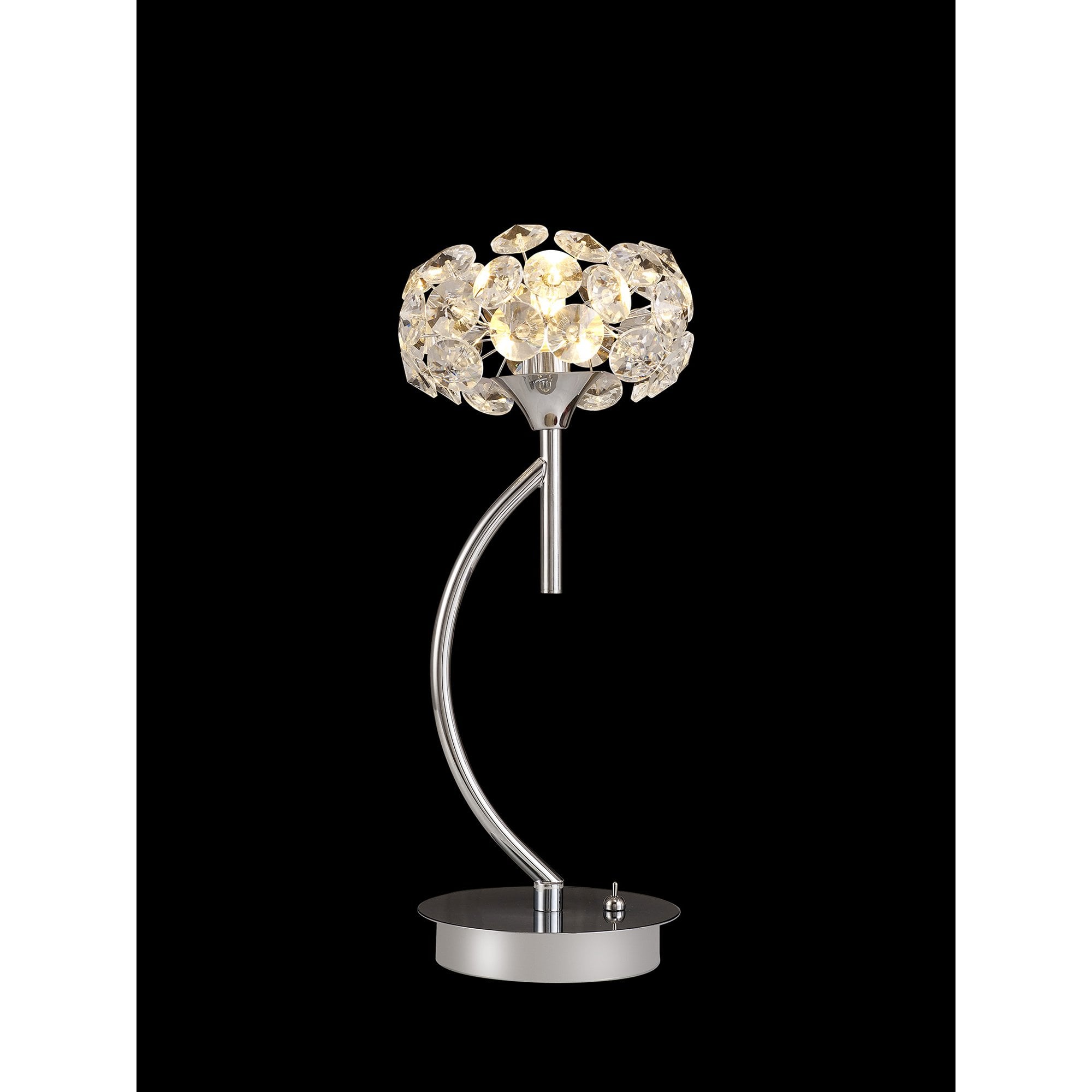 NLK15449 Paris 1 Light Table Lamp Polished Chrome Crystal