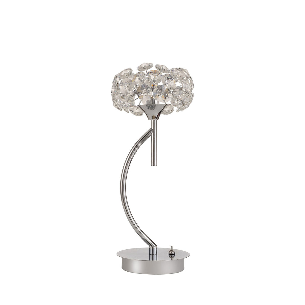 NLK15449 Paris 1 Light Table Lamp Polished Chrome Crystal