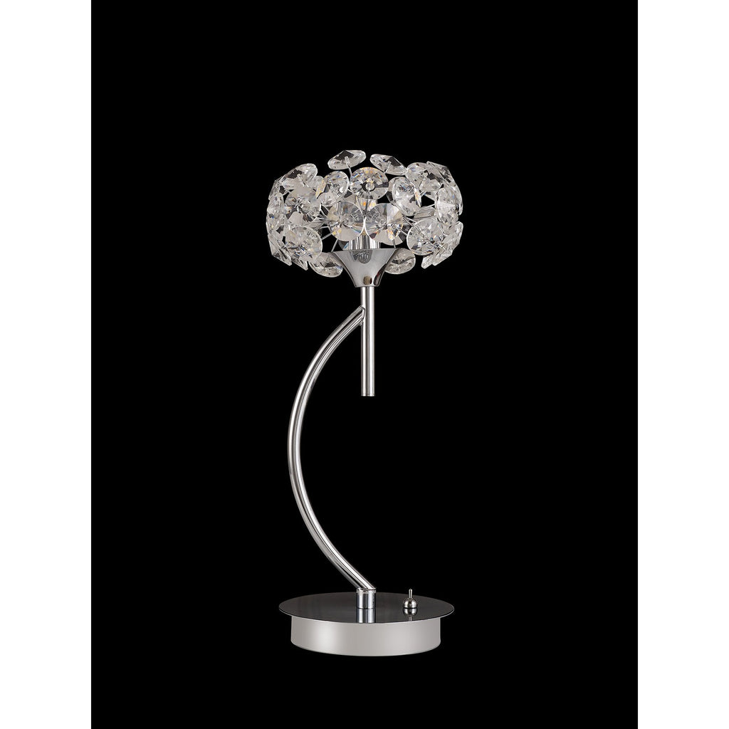 NLK15449 Paris 1 Light Table Lamp Polished Chrome Crystal