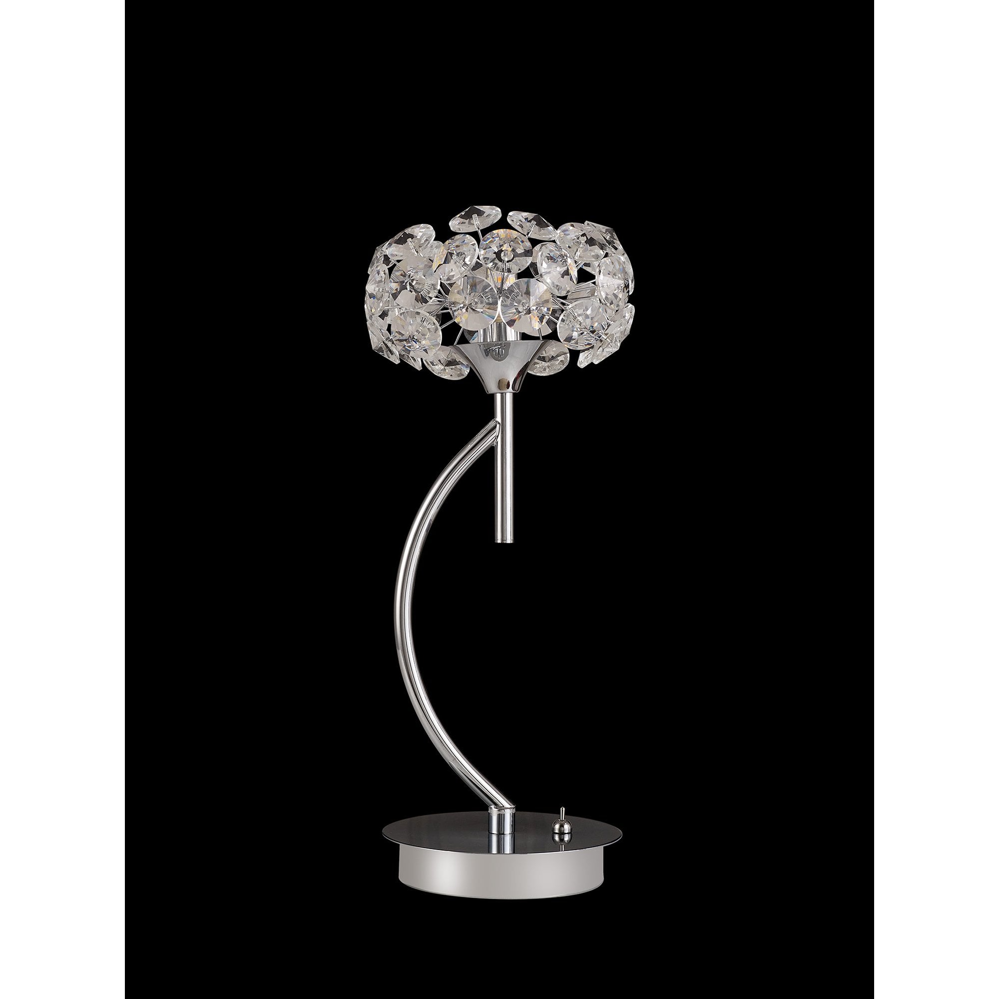 NLK15449 Paris 1 Light Table Lamp Polished Chrome Crystal