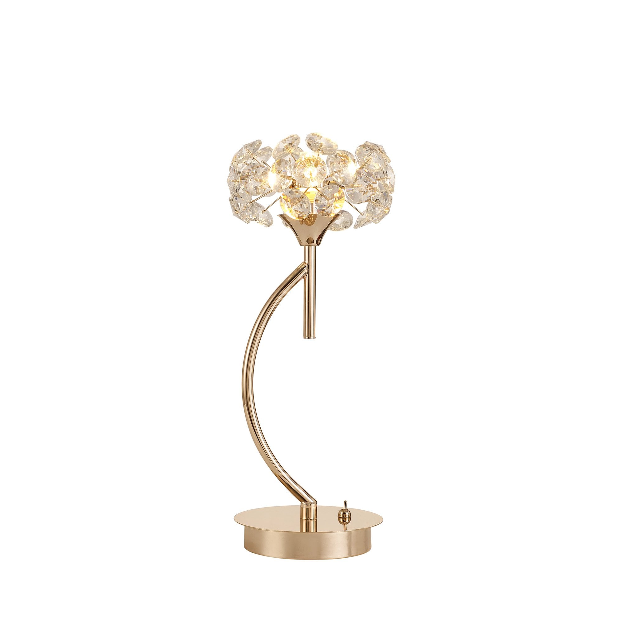 NLK15459 Paris 1 Light Table Lamp French Gold Crystal