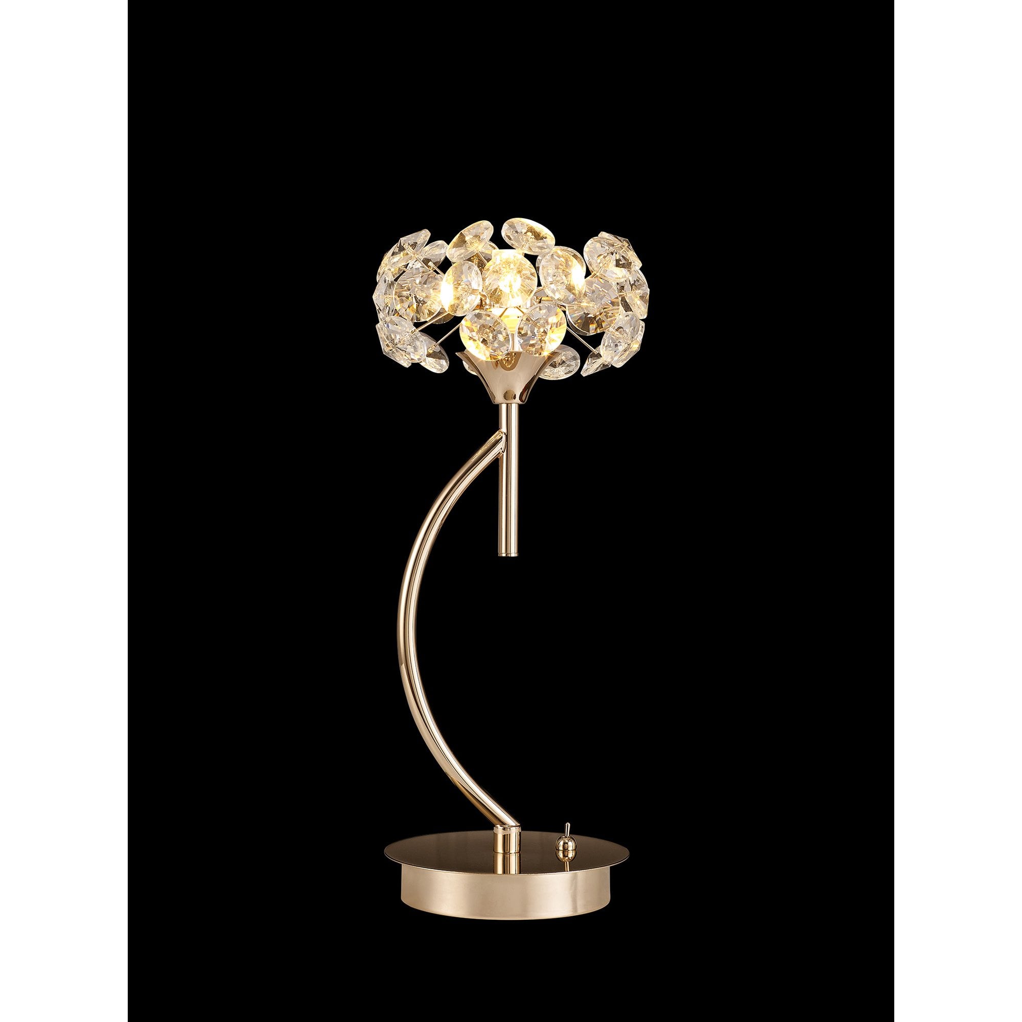 NLK15459 Paris 1 Light Table Lamp French Gold Crystal