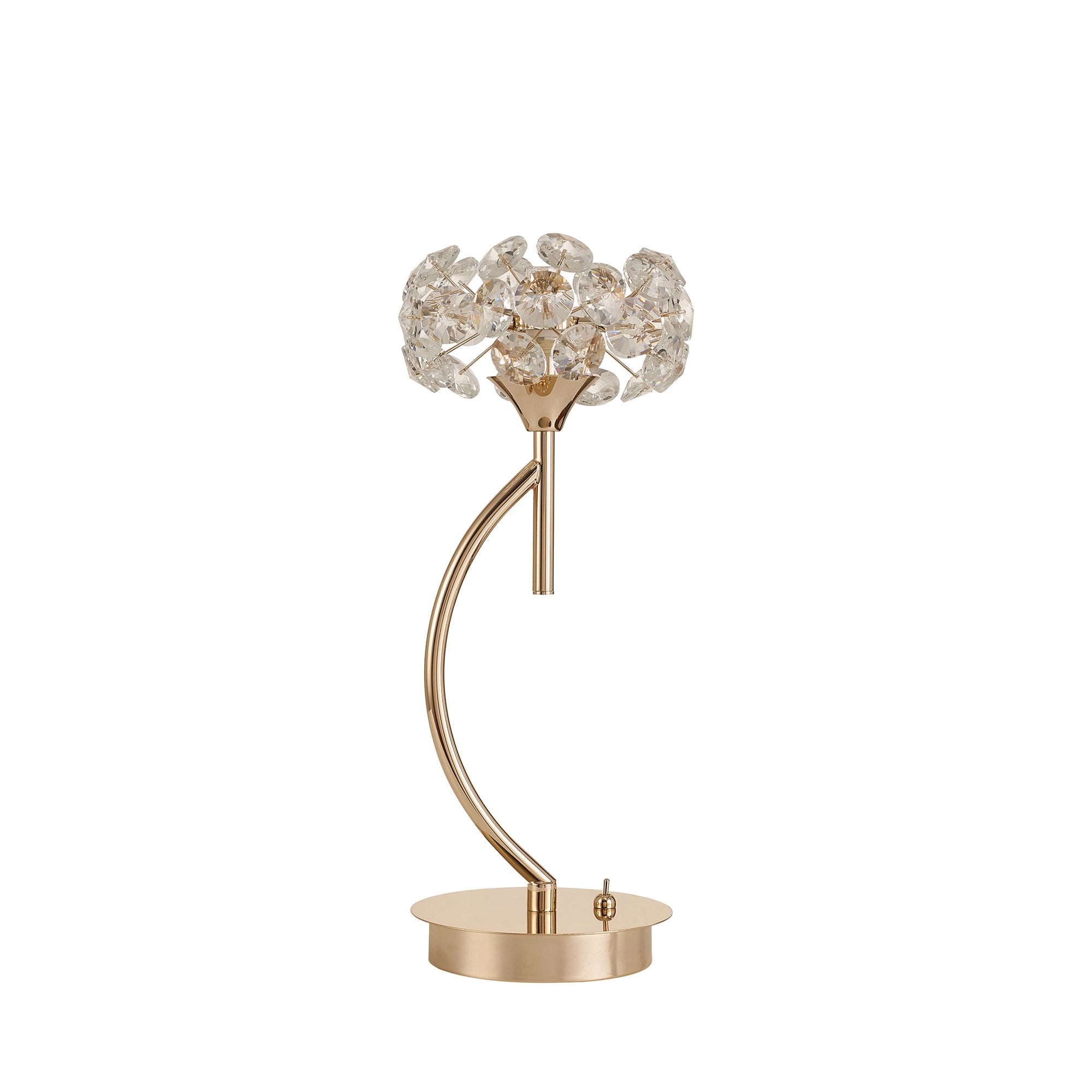 NLK15459 Paris 1 Light Table Lamp French Gold Crystal