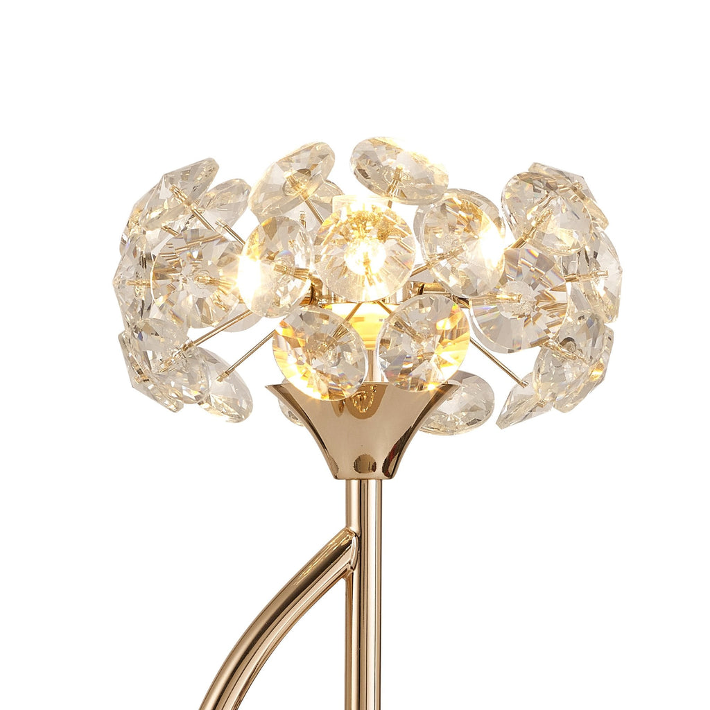 NLK15459 Paris 1 Light Table Lamp French Gold Crystal