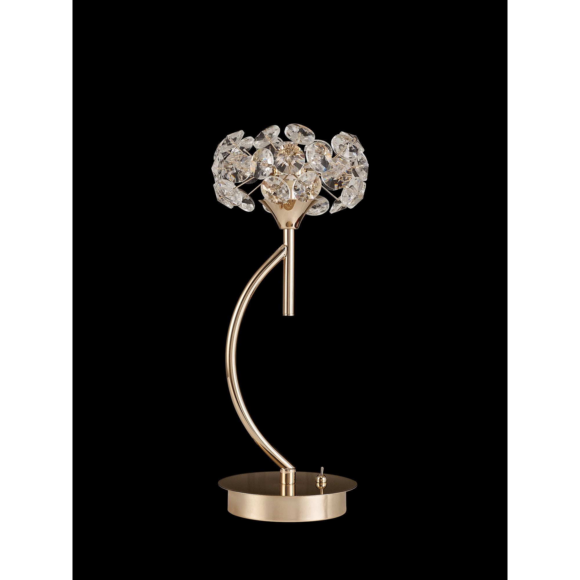 NLK15459 Paris 1 Light Table Lamp French Gold Crystal