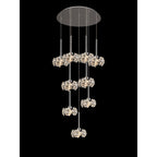 NLK15469 Paris 9 Light Round Pendant Polished Chrome Crystal