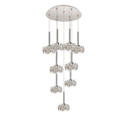 NLK15469 Paris 9 Light Round Pendant Polished Chrome Crystal
