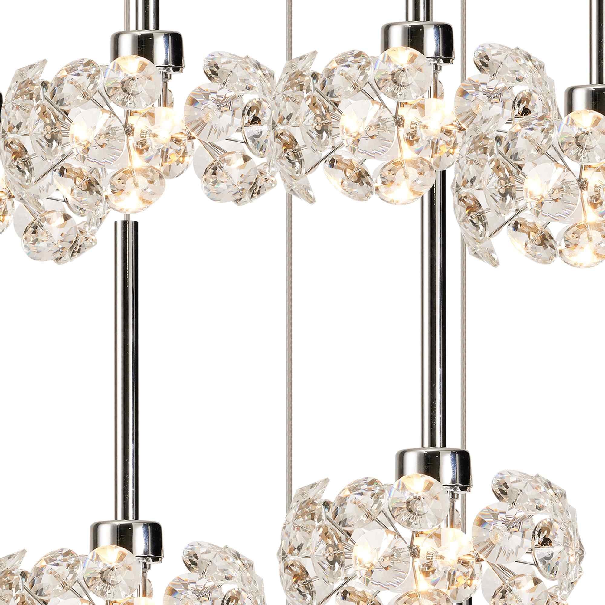 NLK15469 Paris 9 Light Round Pendant Polished Chrome Crystal