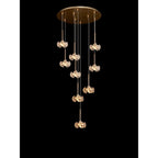 NLK15479 Paris 9 Light Round Pendant French Gold Crystal
