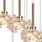 NLK15479 Paris 9 Light Round Pendant French Gold Crystal