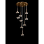 NLK15479 Paris 9 Light Round Pendant French Gold Crystal