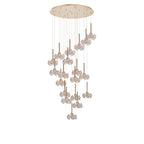 NLK15609 Paris 19 Light Round Pendant French Gold Crystal