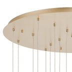 NLK15609 Paris 19 Light Round Pendant French Gold Crystal