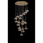 NLK15609 Paris 19 Light Round Pendant French Gold Crystal
