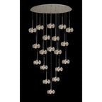 NLK15619 Paris 19 Light Oval Pendant Polished Chrome Crystal