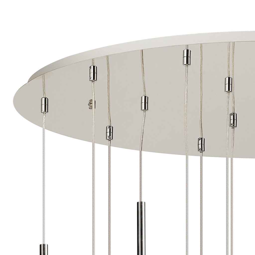 NLK15619 Paris 19 Light Oval Pendant Polished Chrome Crystal