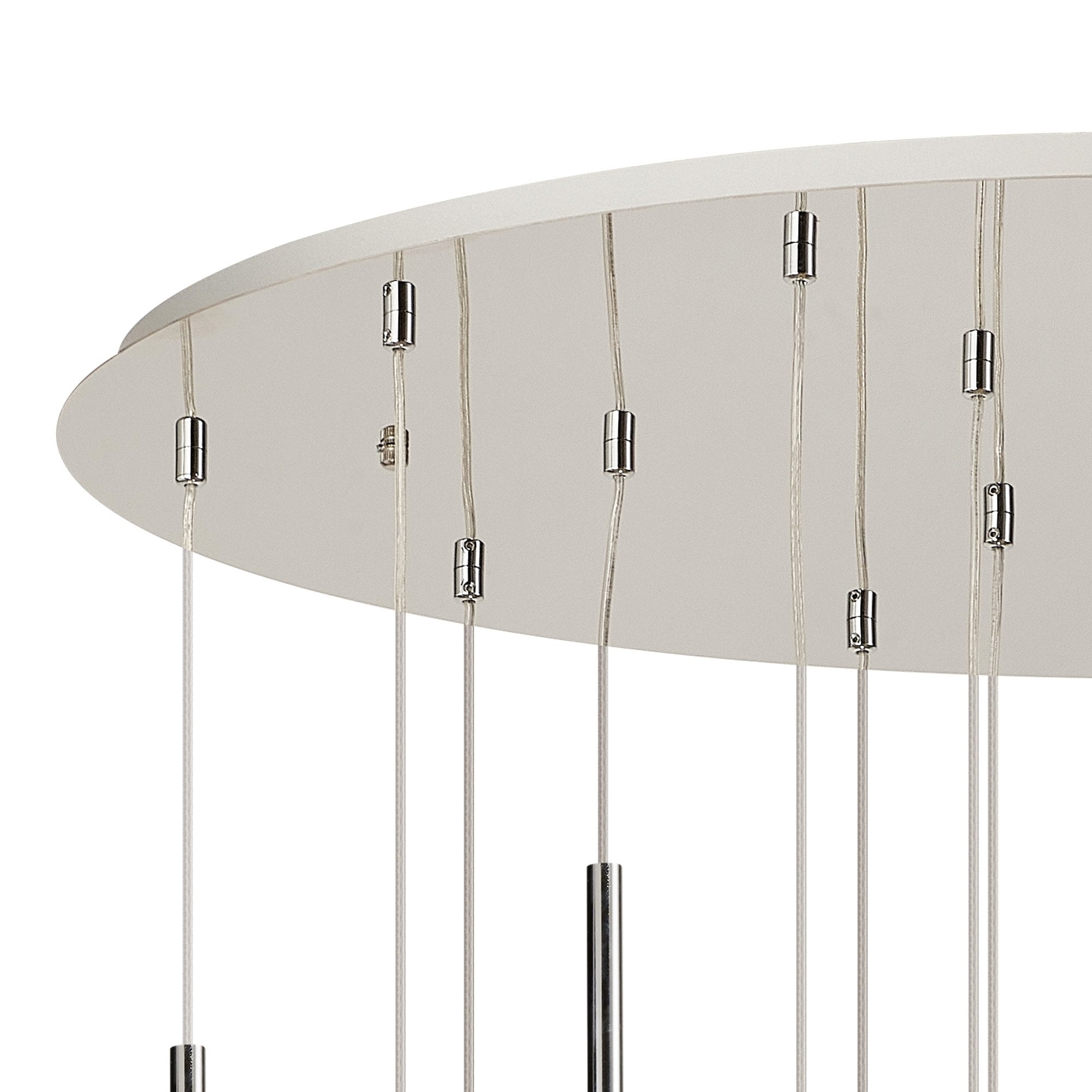 NLK15619 Paris 19 Light Oval Pendant Polished Chrome Crystal