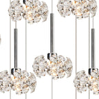 NLK15619 Paris 19 Light Oval Pendant Polished Chrome Crystal