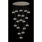 NLK15619 Paris 19 Light Oval Pendant Polished Chrome Crystal