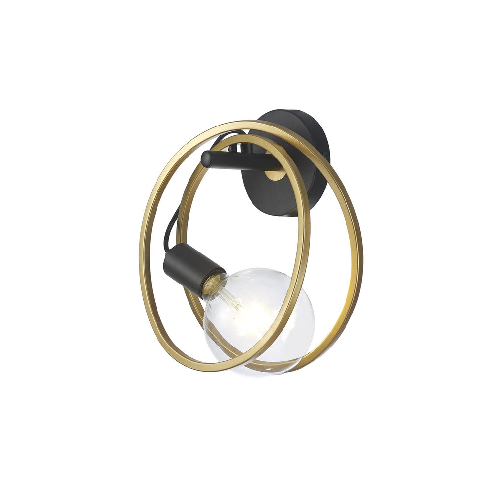 NL86669 Candio 1 Light Wall Light Matt Black Painted Gold