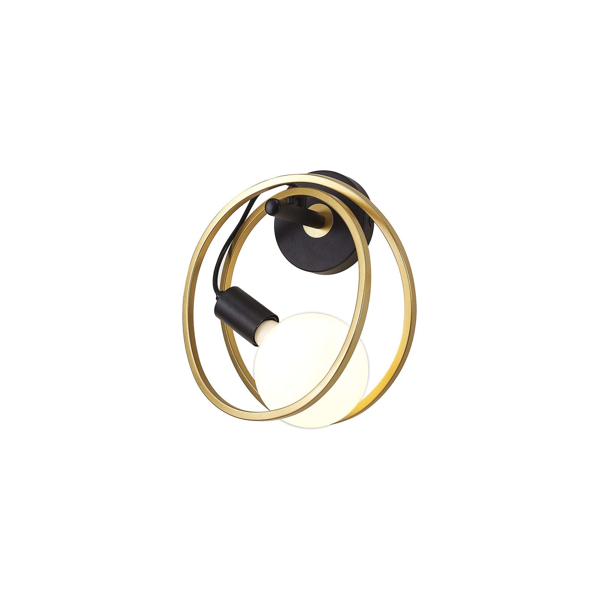 NL86669 Candio 1 Light Wall Light Matt Black Painted Gold