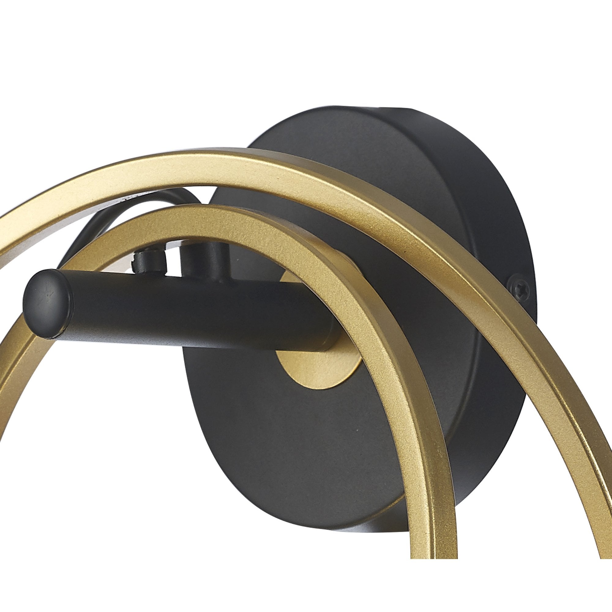NL86669 Candio 1 Light Wall Light Matt Black Painted Gold