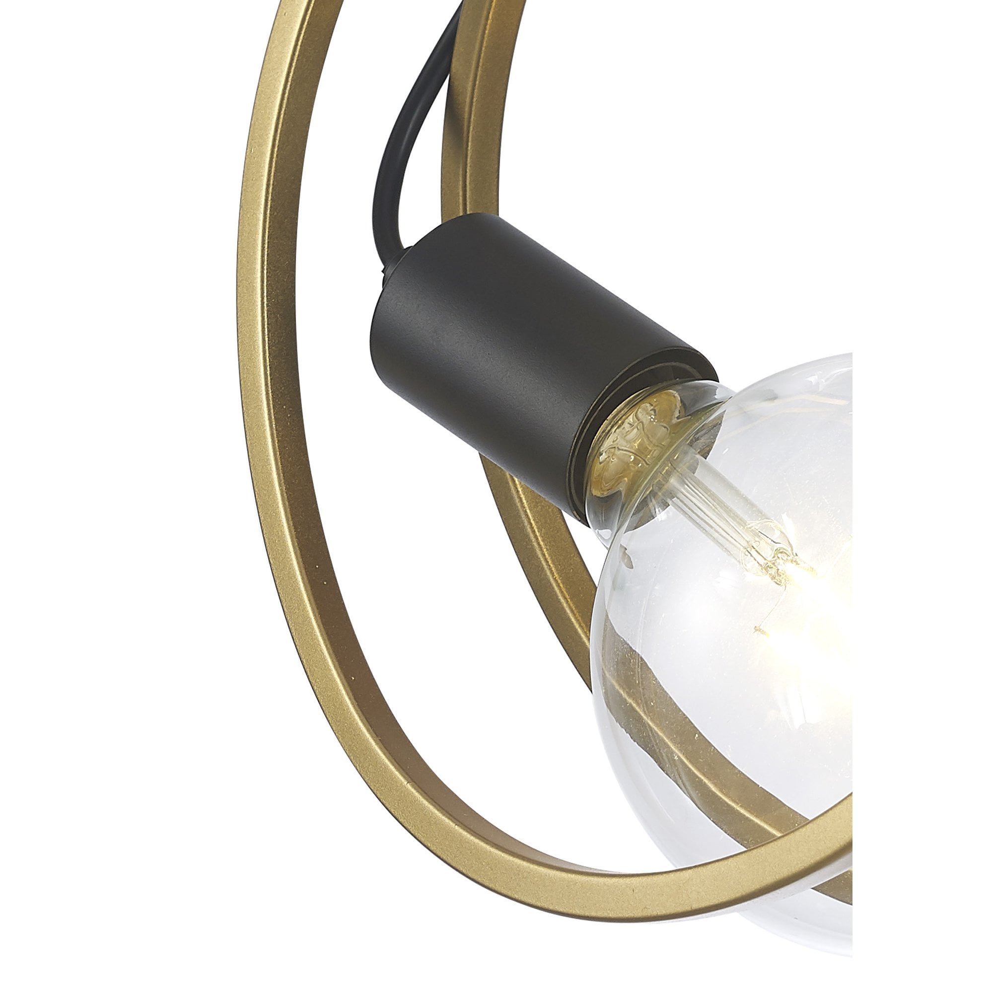 NL86669 Candio 1 Light Wall Light Matt Black Painted Gold