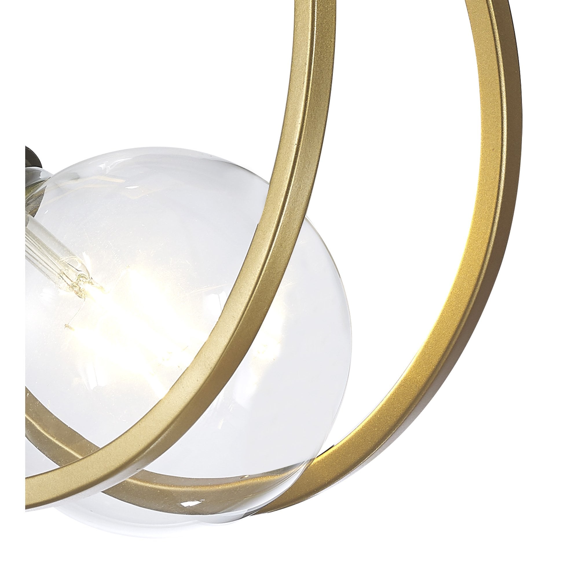 NL86669 Candio 1 Light Wall Light Matt Black Painted Gold