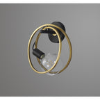 NL86669 Candio 1 Light Wall Light Matt Black Painted Gold