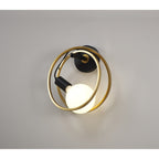 NL86669 Candio 1 Light Wall Light Matt Black Painted Gold