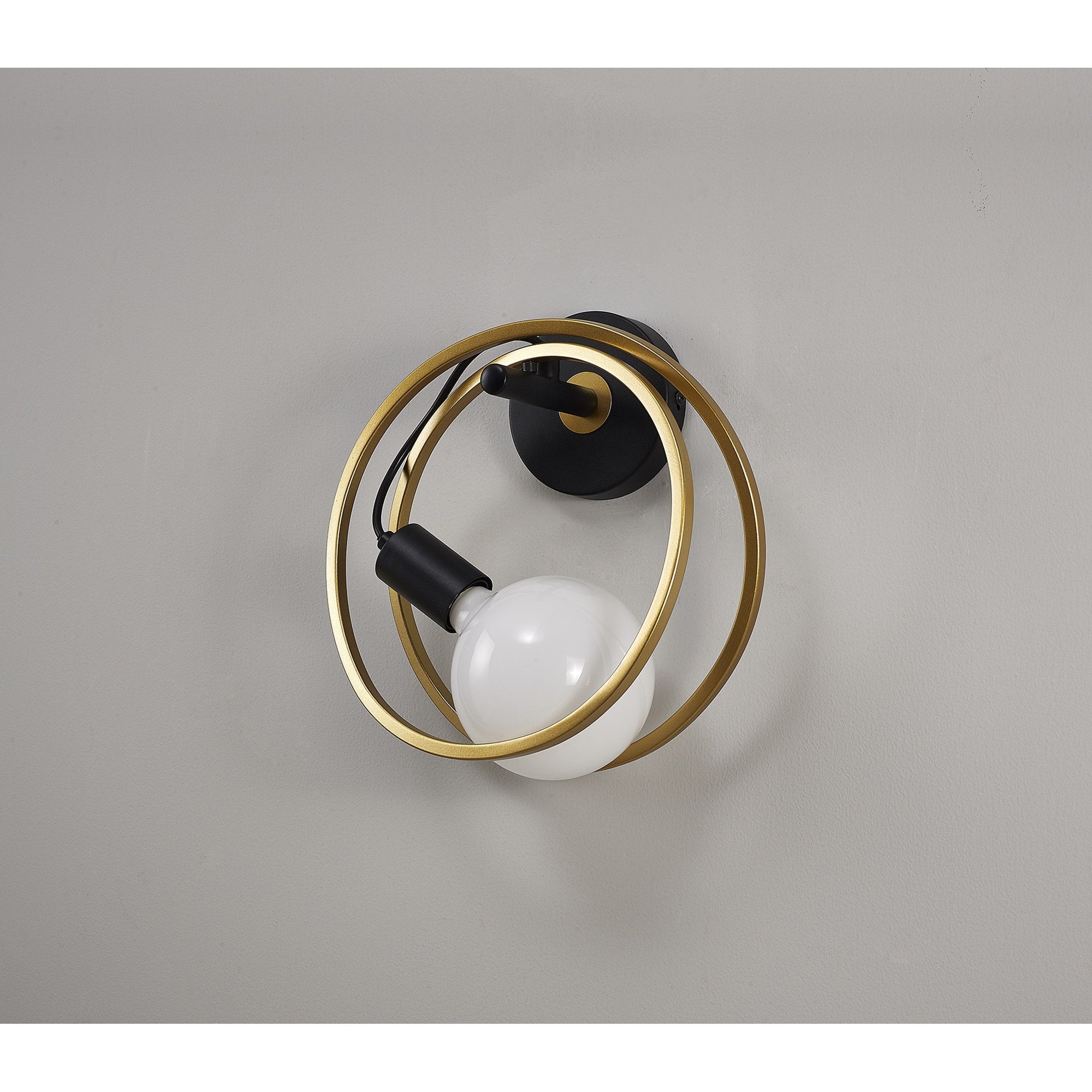 NL86669 Candio 1 Light Wall Light Matt Black Painted Gold