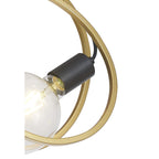 NL86679 Candio 1 Light Flush Ceiling Light Matt Black Painted Gold