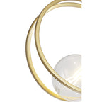 NL86679 Candio 1 Light Flush Ceiling Light Matt Black Painted Gold
