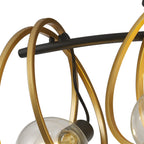 NL86709 Candio 4 Light Flush Ceiling Light Matt Black Painted Gold