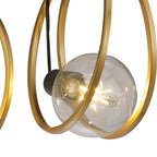 NL86709 Candio 4 Light Flush Ceiling Light Matt Black Painted Gold