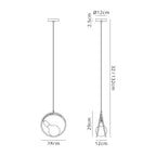 NL86719 Candio 1 Light Double Ring Pendant Matt Black Painted Gold