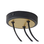 NL86729 Candio 3 Light Single Ring Pendant Matt Black Painted Gold
